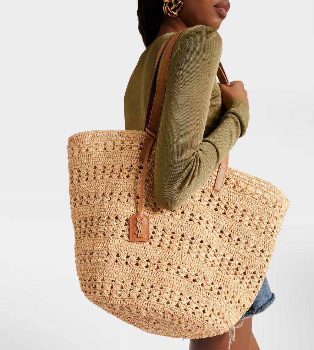 Saint Laurent - Panier Medium Raffia Basket Bag
