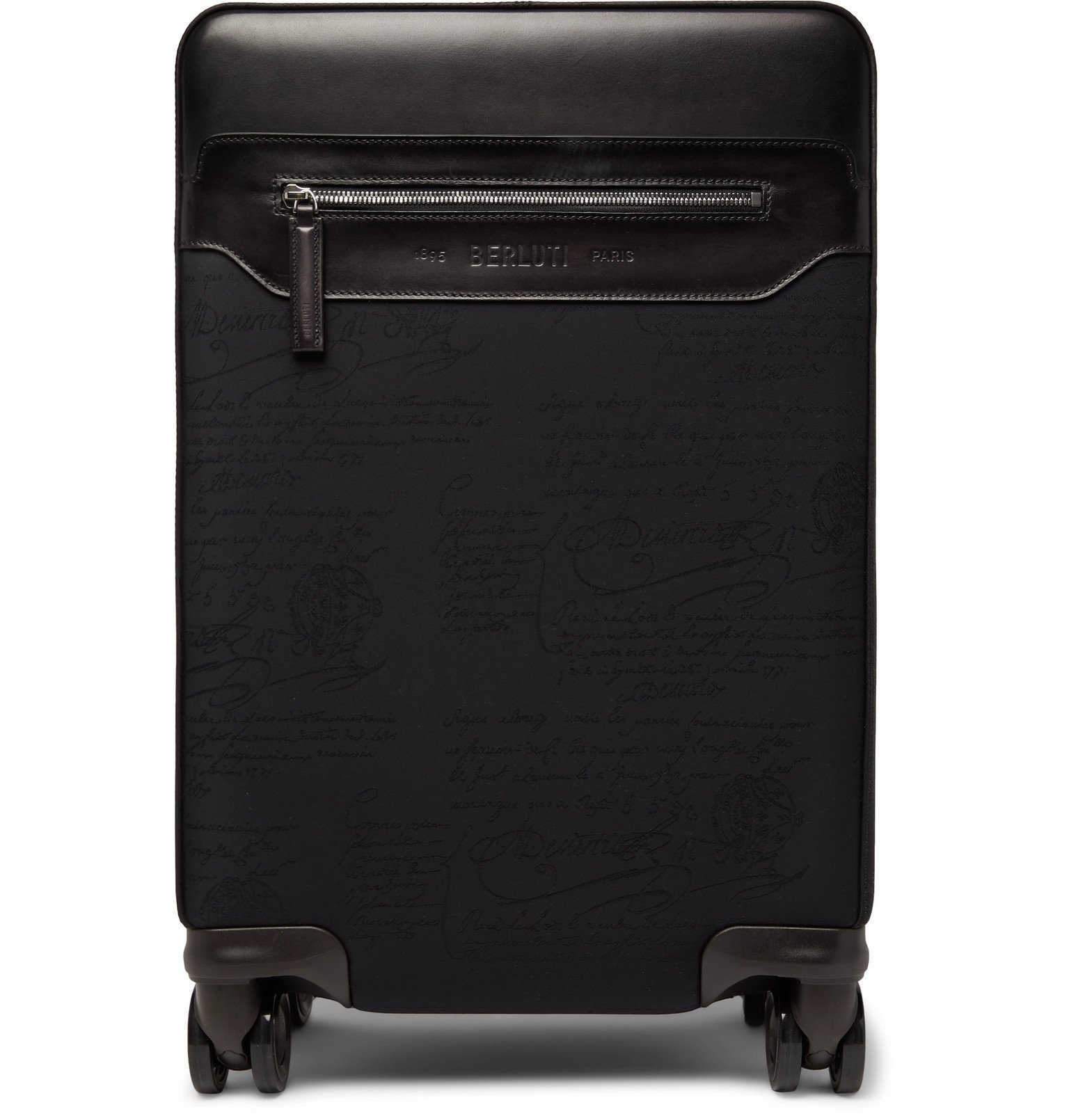 Berluti Formula 1004 Scritto Nylon and Leather Carry-On Suitcase