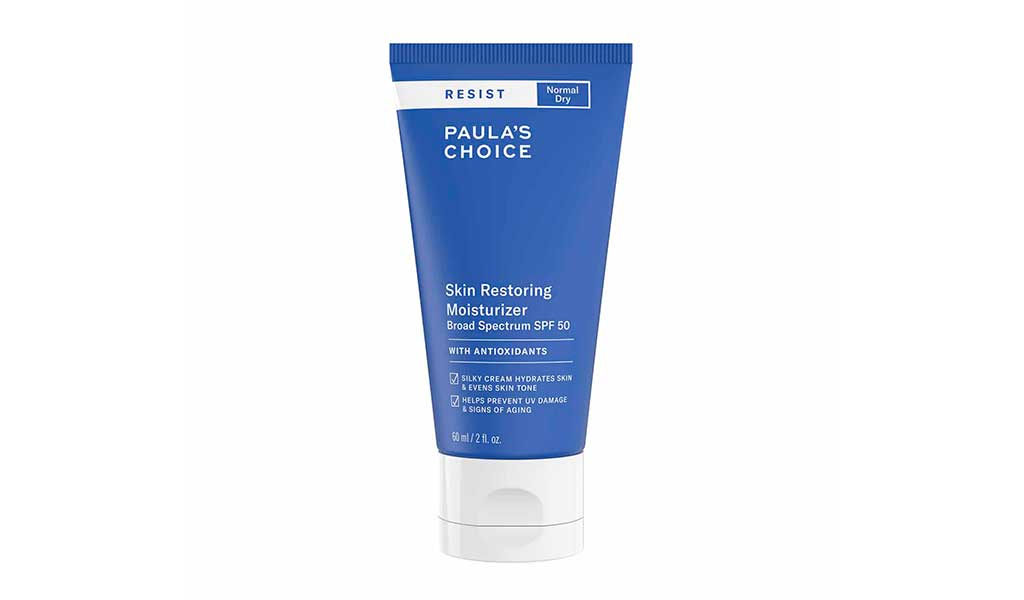 Paula's Choice Resist Skin Restoring Moisturizer SPF 50 best sunscreens for body and face