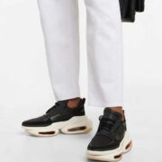 Balmain B-Bold leather-trimmed sneakers